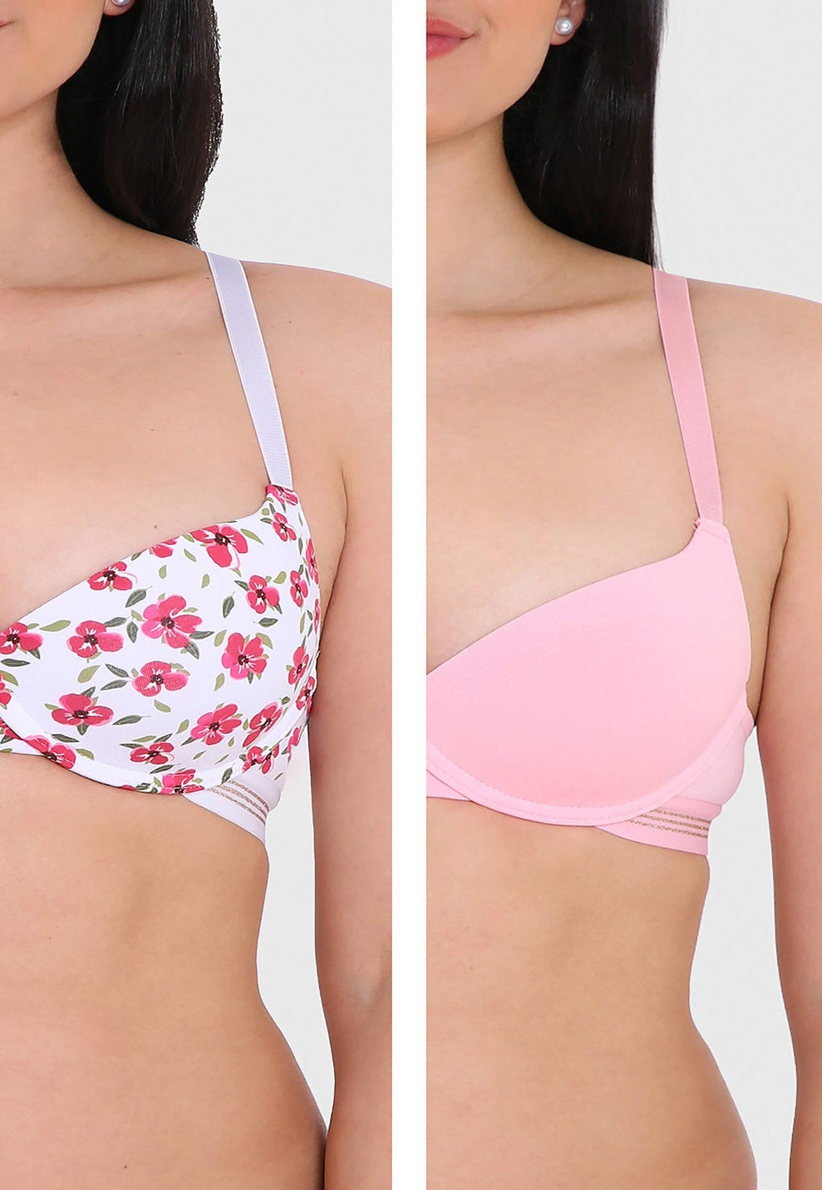 Sostén Mujer Bipack Print Blanco