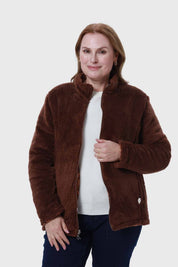Chaqueta Mujer Reversible Café