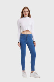 Jeans Mujer Skinny Push Up Jeny Azul