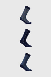 Calcetín Hombre Tripack Azul