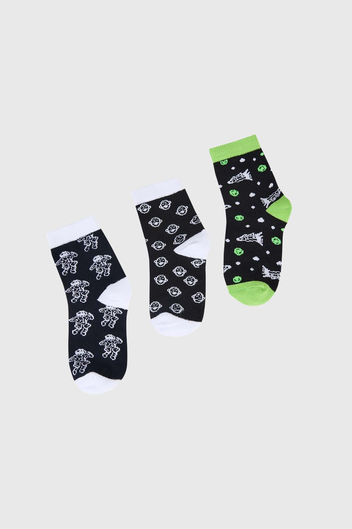 Calcetín De Vestir Niño Tripack Negro