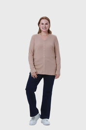 Polera Mujer Rib Beige