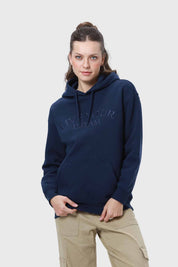 Polerón Mujer Canguro Print Azul