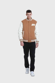 Chaqueta Hombre Varsity Beige
