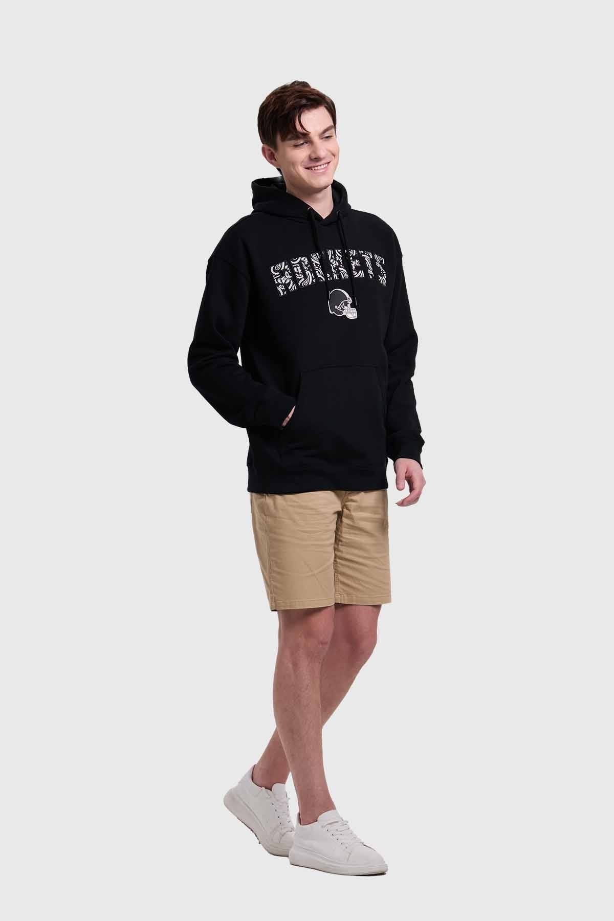 Polerón Hombre Hoodie Print Negro