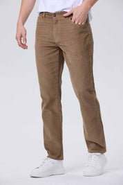 Pantalón Hombre Básico Cotelé Beige