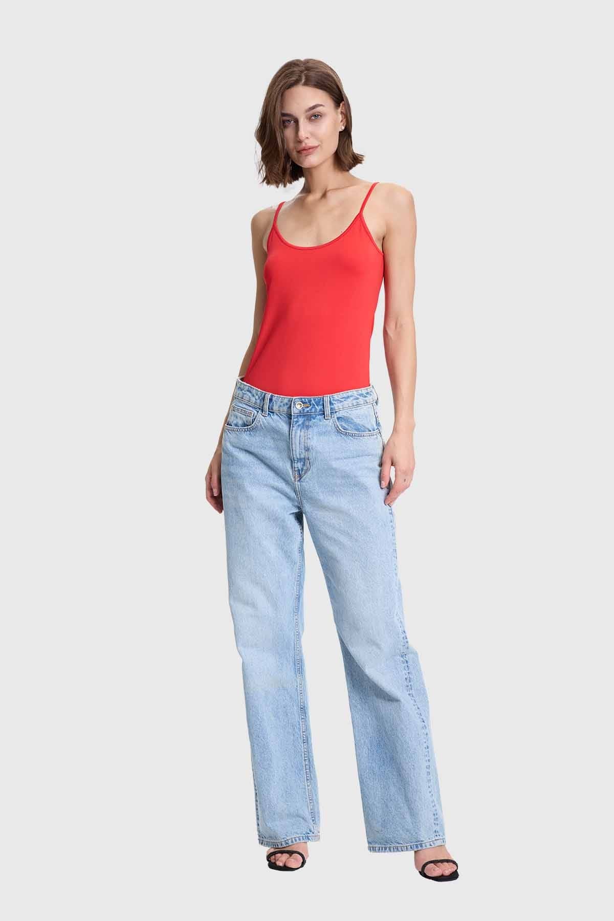 Polera Mujer Peto Pabilo Rojo