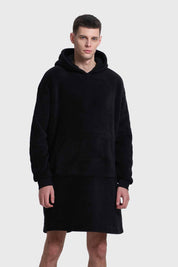Bata Hombre Bolsillo Canguro Negro