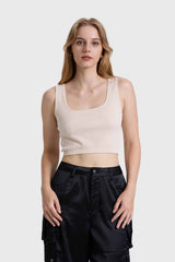 Polera Mujer Seamless Beige