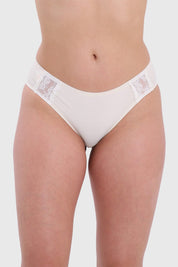 Calzón Mujer Pantaleta Detalle Encaje Crudo
