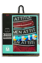 Boxer Hombre Tripack Básico Azul