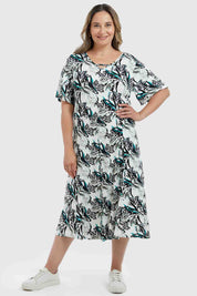 Vestido Mujer Campana Crudo