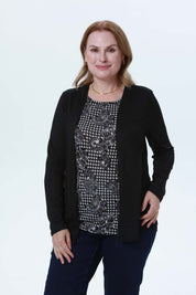 Sweater Mujer Estampado Negro
