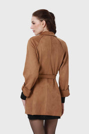 ABRIGO MUJER ANTELINA CON LAZO CAMEL