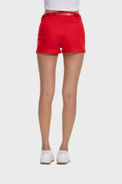 Short Mujer Cinturón Rojo