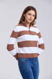 Sweater Mujer Tejido Beige