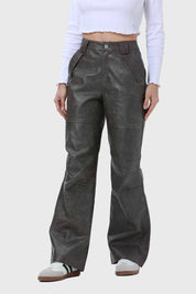 Pantalón Mujer Desgatado Negro