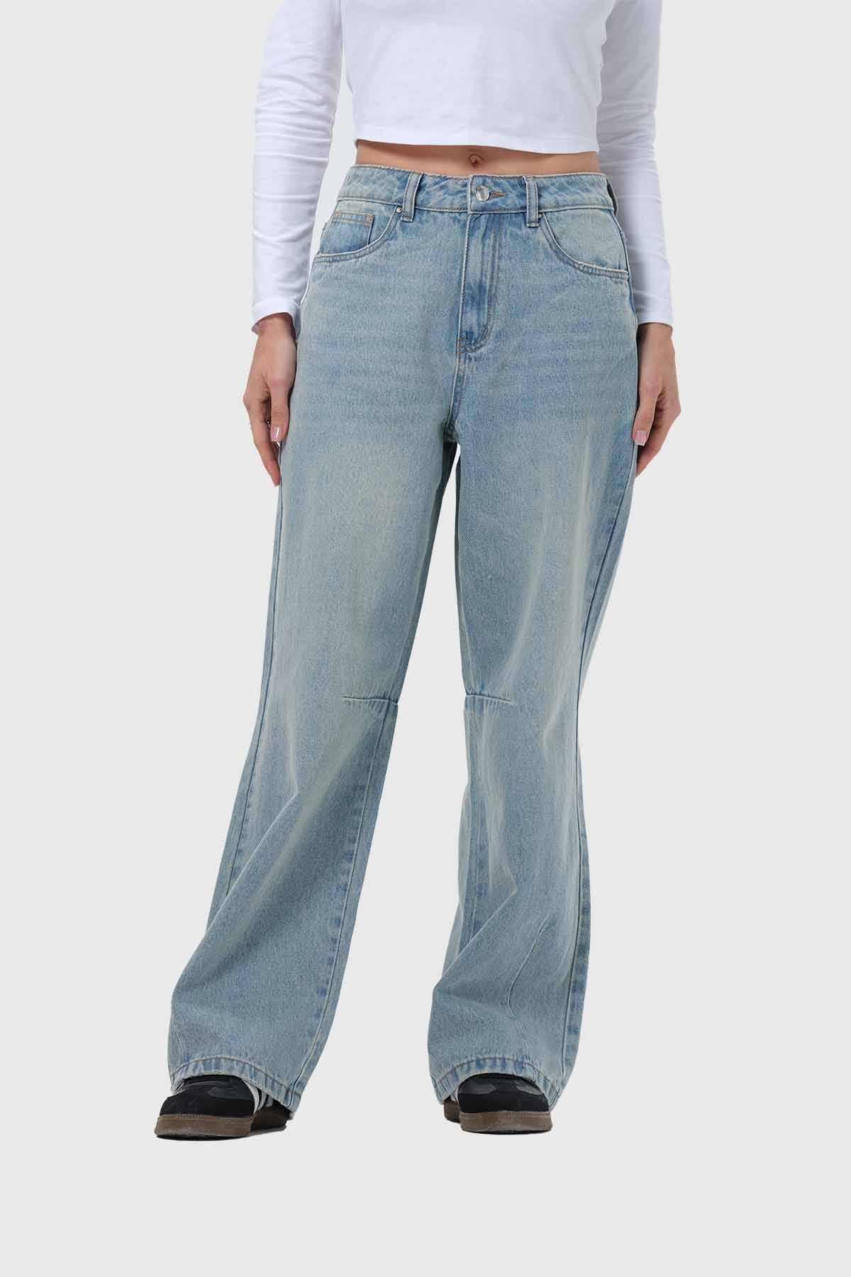 JEANS MUJER BAGGY AZUL
