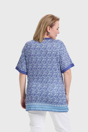 Polera Mujer Print Azul