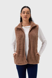 Polar Mujer Peludo Con Textura Chocolate