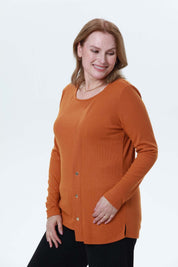 Polera Mujer Tejida Camel