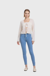 Polera Mujer Tapado Amarras Delanteros Arena