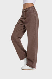 Jeans Mujer Calce Recto Classic Whashed Chocolate