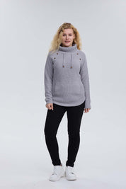 Sweater Mujer Tejido Gris