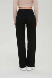 Jeans Mujer Wide Leg Wide Leg Negro