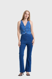 Jeans Mujer Flare Jeggins Azul