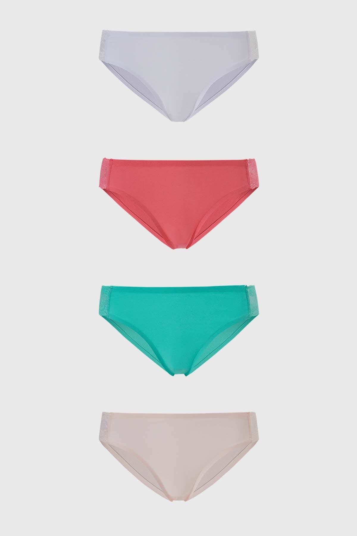 Calzón Mujer Bikini Detalle Costado Tripack Rosa