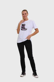 Polera Mujer Print Blanco
