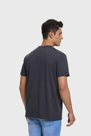 Polera Hombre Print Skull Marengo