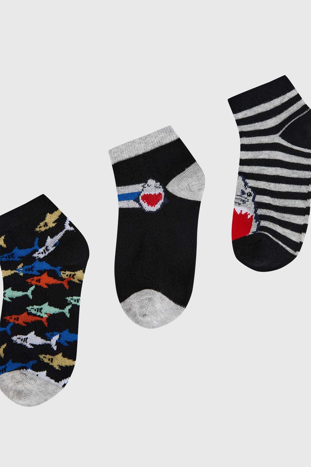 Calceta Deportiva Niño Tripack Ra Negro