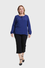 Blusa Mujer Abotonada Azul