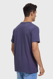 Polera Hombre Print Acid Wash Morado