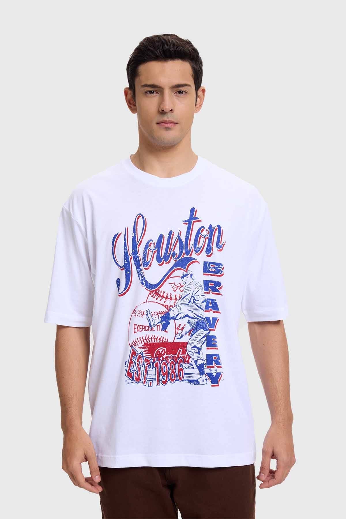 Polera Hombre Print Blanco