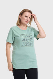 Polera Mujer Con Verde