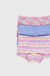 Calzón Niña Tripack Tipo Short Lila