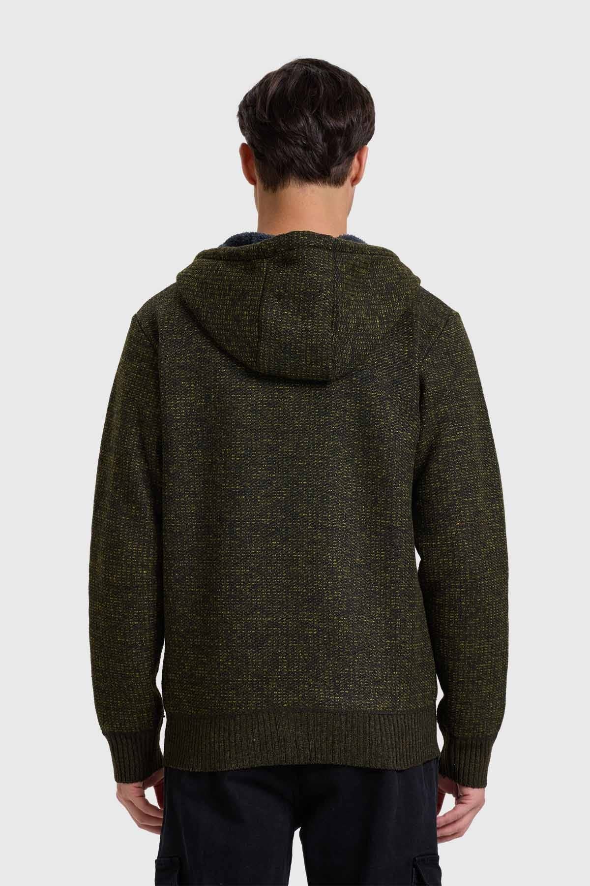 Polerón Hombre Con Polar Verde