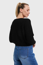 Sweater Mujer Chenille Negro