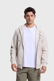 Polerón Hombre Hoodie College Beige