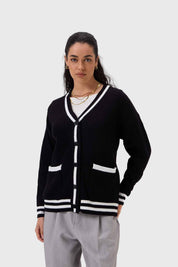 Sweater Mujer Abierto Negro