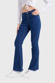 Jeans Mujer Flare Monse Azul