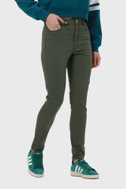 Jeans Mujer Skinny Co Verde
