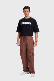 Pantalón Hombre Cargo Parachute Café