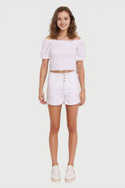 Blusa Escote Bardot Blanco