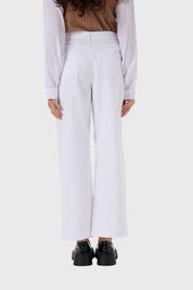 Pantalón Mujer Abotonado Blanco