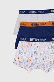 Boxer Niño Tripack Azul