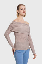 Polera Mujer C/Bardot Doblado Arena